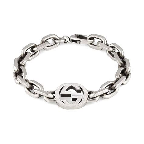 gucci silver box chain|Gucci silver chain bracelet.